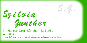 szilvia gunther business card